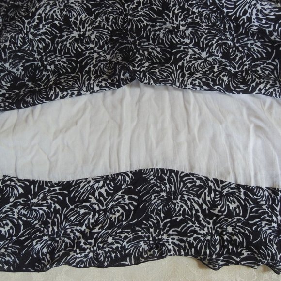 Nomadic Traders Black & White Ruffle Neck Dress M - Picture 9 of 10